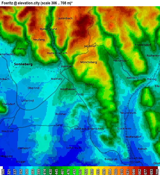 Zoom OUT 2x Föritz, Germany elevation map