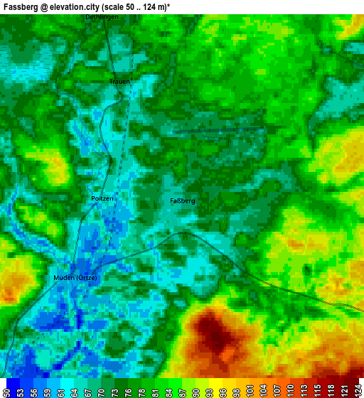 Zoom OUT 2x Faßberg, Germany elevation map