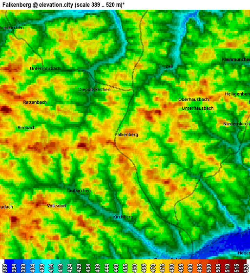 Zoom OUT 2x Falkenberg, Germany elevation map