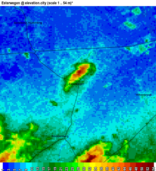 Zoom OUT 2x Esterwegen, Germany elevation map