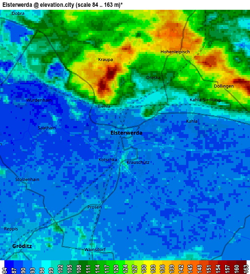 Zoom OUT 2x Elsterwerda, Germany elevation map