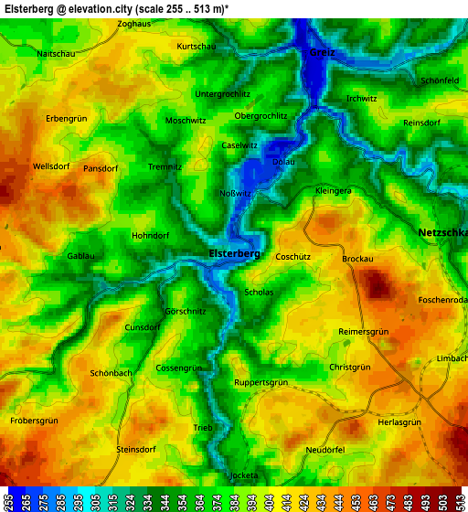 Zoom OUT 2x Elsterberg, Germany elevation map