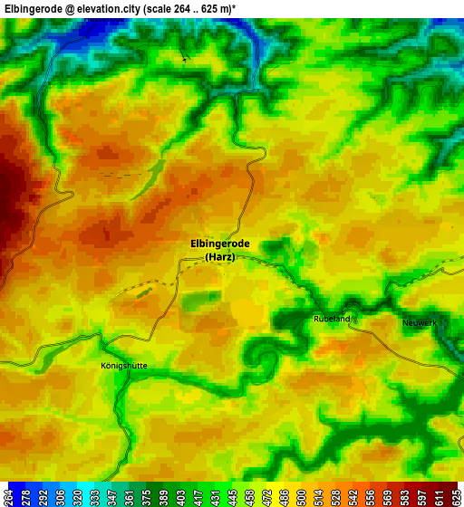 Zoom OUT 2x Elbingerode, Germany elevation map