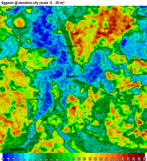 Zoom OUT 2x Eggesin, Germany elevation map