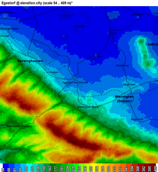 Zoom OUT 2x Egestorf, Germany elevation map