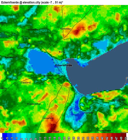 Zoom OUT 2x Eckernförde, Germany elevation map