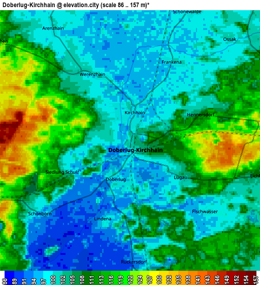 Zoom OUT 2x Doberlug-Kirchhain, Germany elevation map