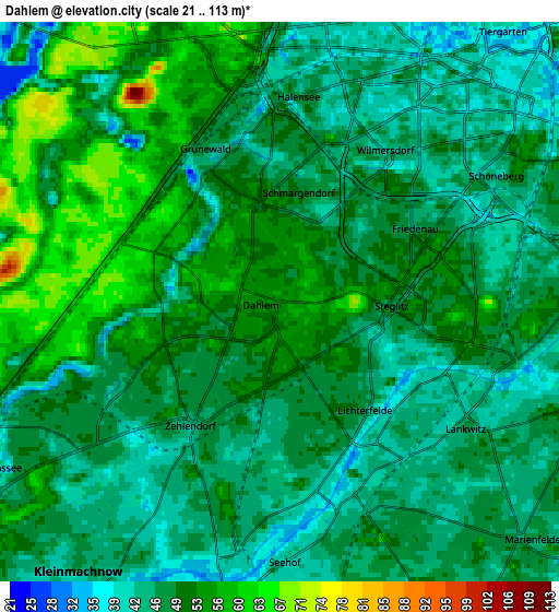 Zoom OUT 2x Dahlem, Germany elevation map