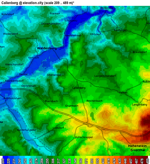 Zoom OUT 2x Callenberg, Germany elevation map