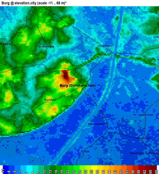 Zoom OUT 2x Burg, Germany elevation map