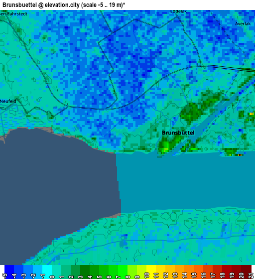 Zoom OUT 2x Brunsbüttel, Germany elevation map