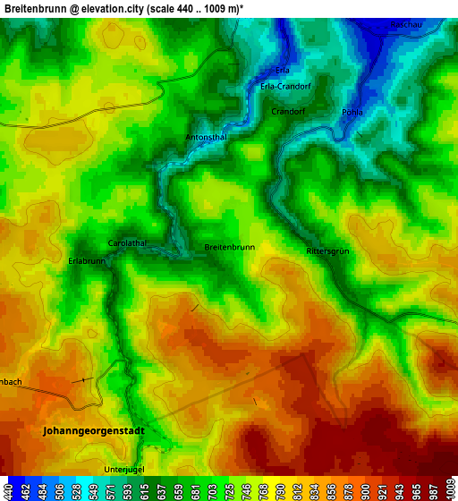 Zoom OUT 2x Breitenbrunn, Germany elevation map