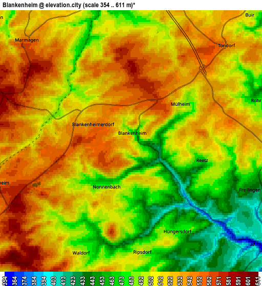 Zoom OUT 2x Blankenheim, Germany elevation map