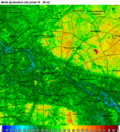 Zoom OUT 2x Berlin, Germany elevation map
