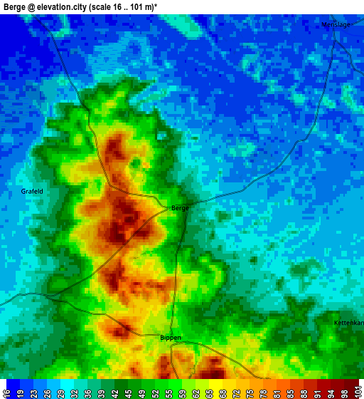 Zoom OUT 2x Berge, Germany elevation map