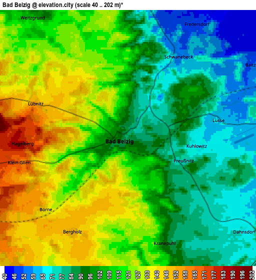 Zoom OUT 2x Bad Belzig, Germany elevation map