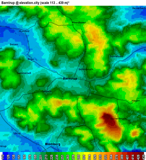 Zoom OUT 2x Barntrup, Germany elevation map