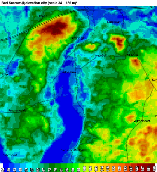 Zoom OUT 2x Bad Saarow, Germany elevation map