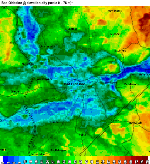 Zoom OUT 2x Bad Oldesloe, Germany elevation map