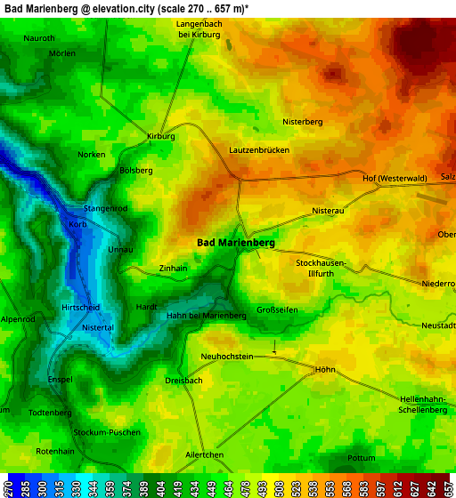 Zoom OUT 2x Bad Marienberg, Germany elevation map