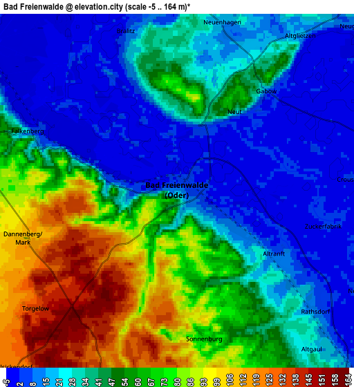 Zoom OUT 2x Bad Freienwalde, Germany elevation map