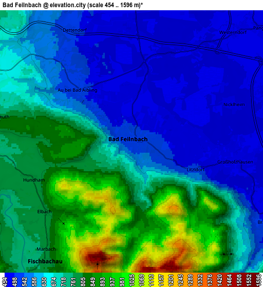 Zoom OUT 2x Bad Feilnbach, Germany elevation map