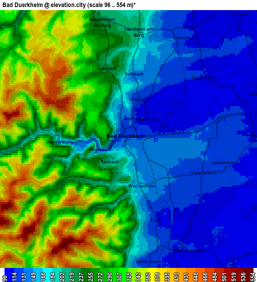 Zoom OUT 2x Bad Dürkheim, Germany elevation map