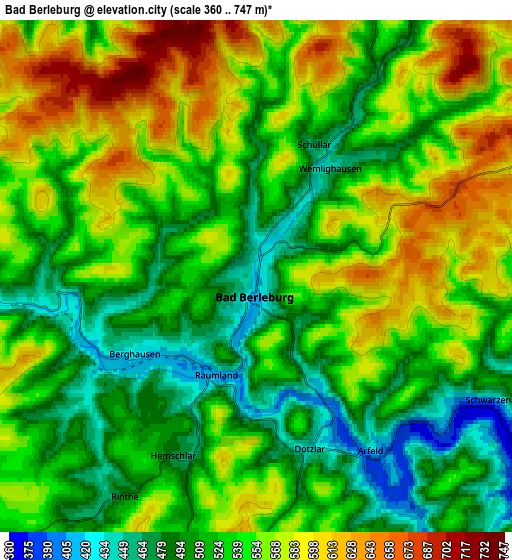 Zoom OUT 2x Bad Berleburg, Germany elevation map