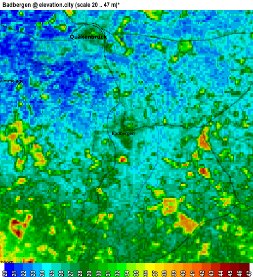 Zoom OUT 2x Badbergen, Germany elevation map