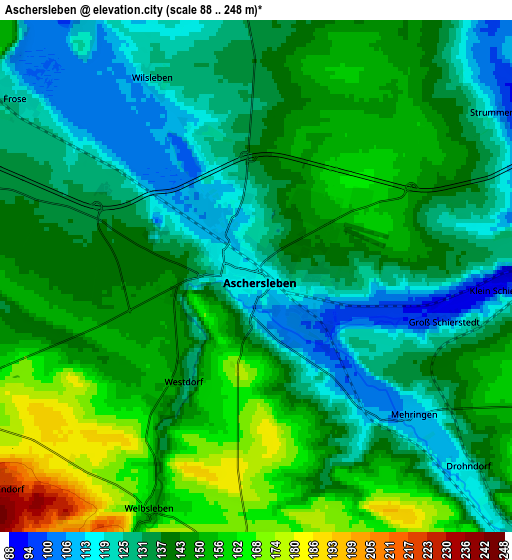 Zoom OUT 2x Aschersleben, Germany elevation map