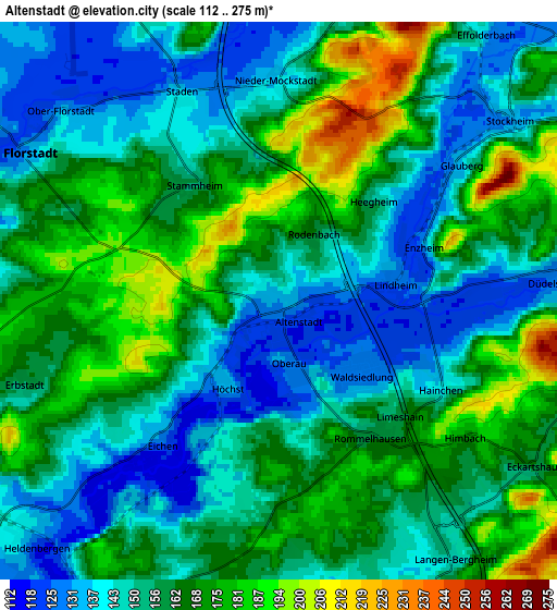 Zoom OUT 2x Altenstadt, Germany elevation map