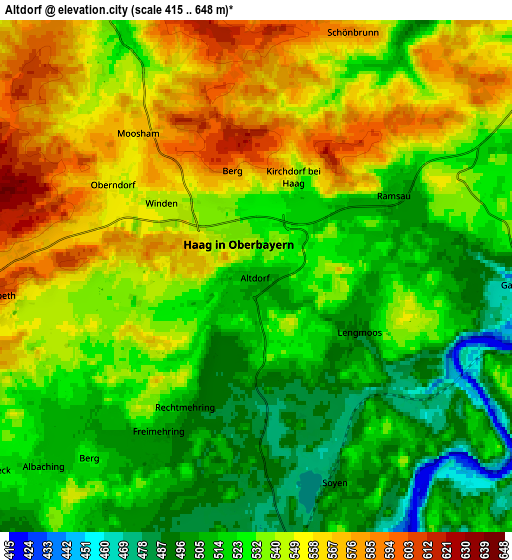 Zoom OUT 2x Altdorf, Germany elevation map