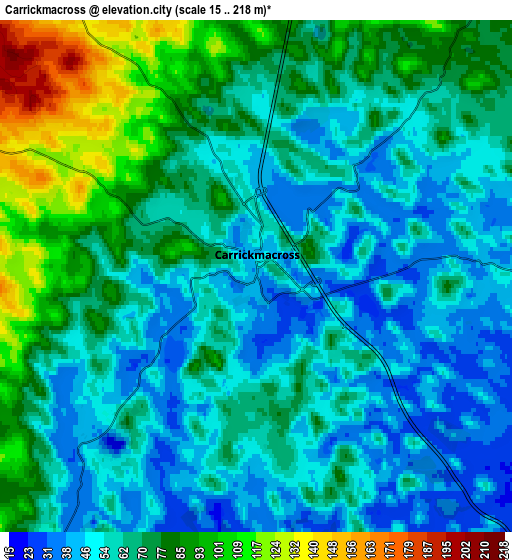 Zoom OUT 2x Carrickmacross, Ireland elevation map