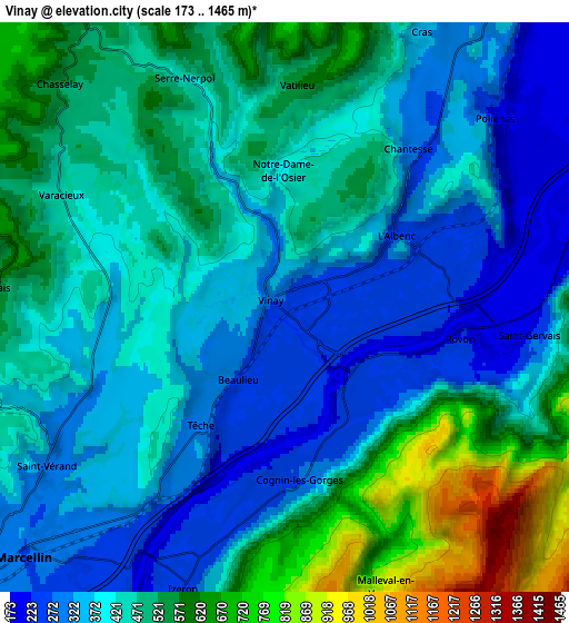 Zoom OUT 2x Vinay, France elevation map