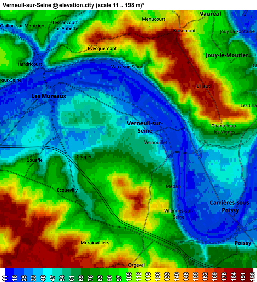 Zoom OUT 2x Verneuil-sur-Seine, France elevation map