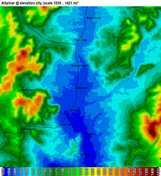 Zoom OUT 2x Altpınar, Turkey elevation map