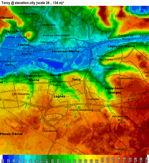 Zoom OUT 2x Torcy, France elevation map