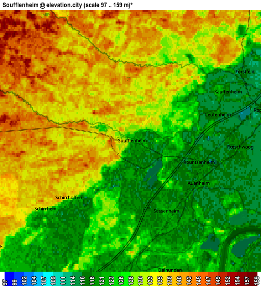 Zoom OUT 2x Soufflenheim, France elevation map