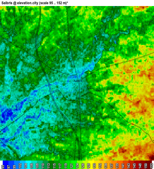 Zoom OUT 2x Salbris, France elevation map