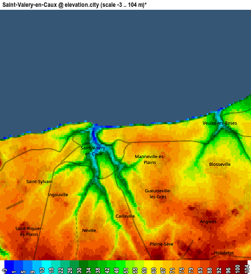 Zoom OUT 2x Saint-Valery-en-Caux, France elevation map