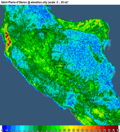Zoom OUT 2x Saint-Pierre-d’Oléron, France elevation map