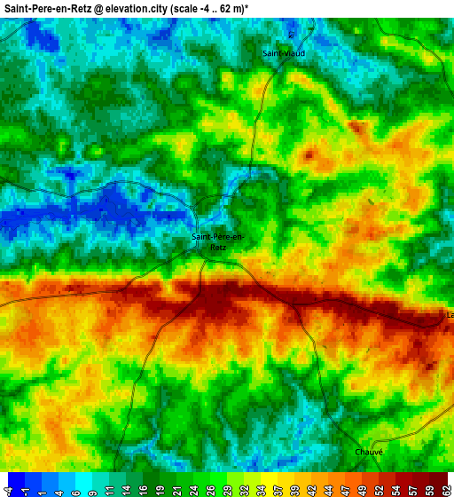 Zoom OUT 2x Saint-Père-en-Retz, France elevation map