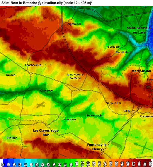 Zoom OUT 2x Saint-Nom-la-Bretêche, France elevation map