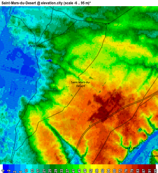 Zoom OUT 2x Saint-Mars-du-Désert, France elevation map