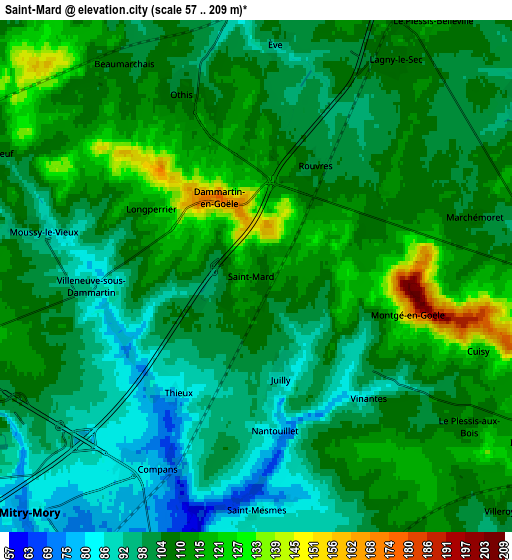 Zoom OUT 2x Saint-Mard, France elevation map