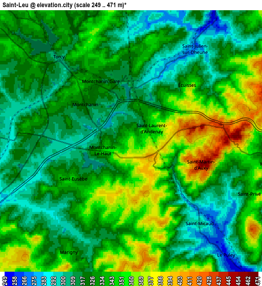 Zoom OUT 2x Saint-Leu, France elevation map