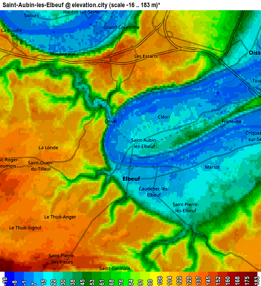 Zoom OUT 2x Saint-Aubin-lès-Elbeuf, France elevation map