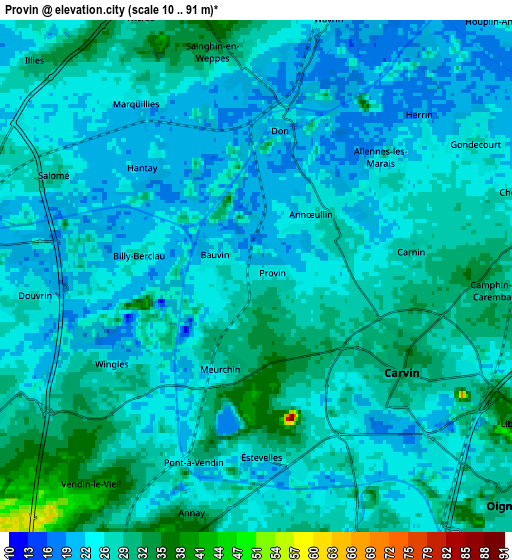 Zoom OUT 2x Provin, France elevation map