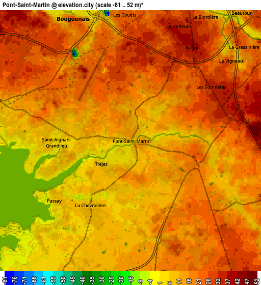 Zoom OUT 2x Pont-Saint-Martin, France elevation map