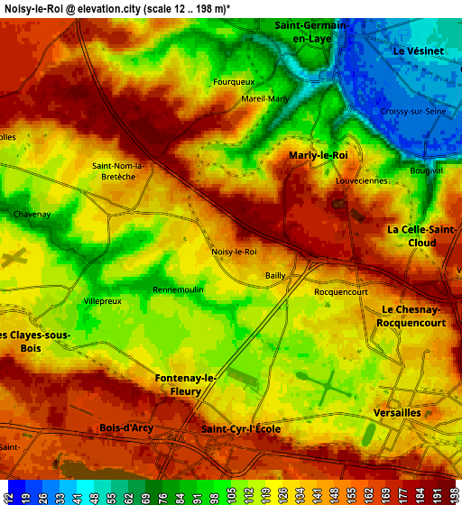 Zoom OUT 2x Noisy-le-Roi, France elevation map